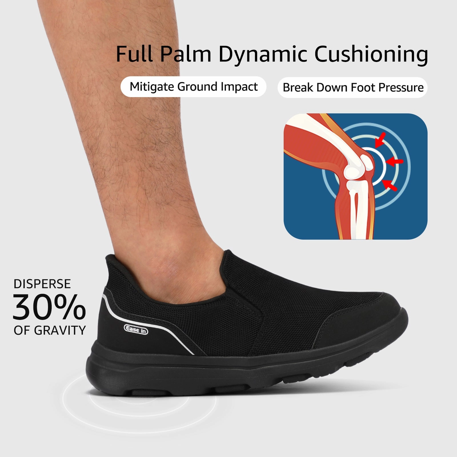 Flat Tire Running Shoes STQ Mens Orthopedic Walking Shoes Comfortable Slip on Sneakers for Plantar Fasciitis