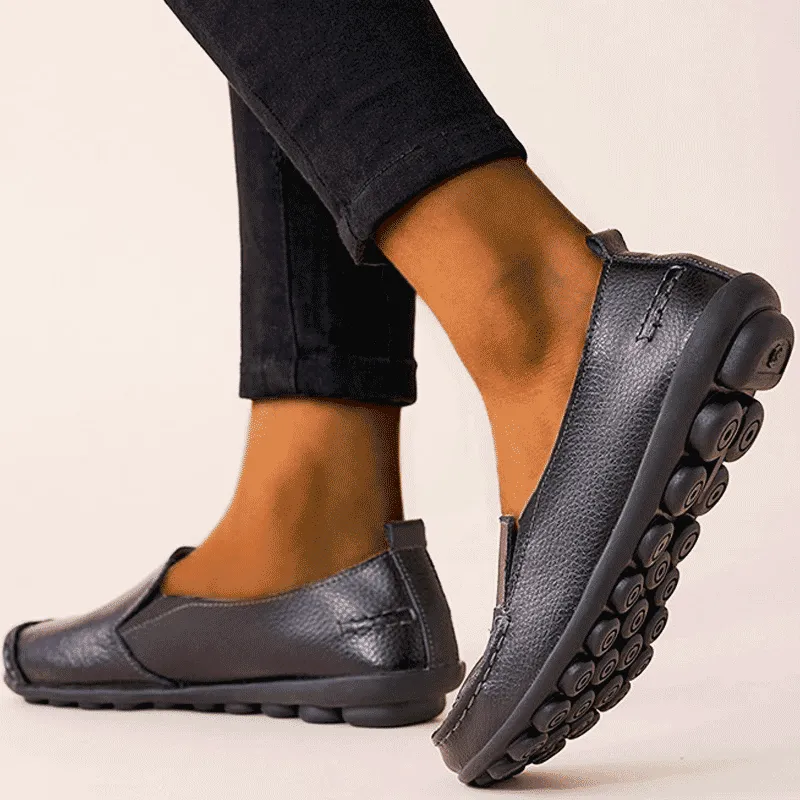 Dress Loafers Suede Vanccy Women Flats Ballet Leather Breathable Casual Shoes