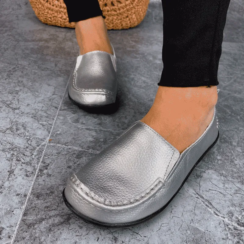 Vanccy Women Flats Ballet Leather Breathable Casual Shoes Sanuk Slip On Loafers