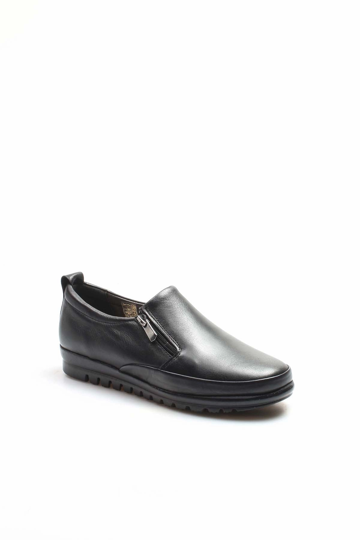 FST Genuine Leather Women's Casual Shoes 881ZA1085 Black - Etten-Leur Loafer Casual Shoes