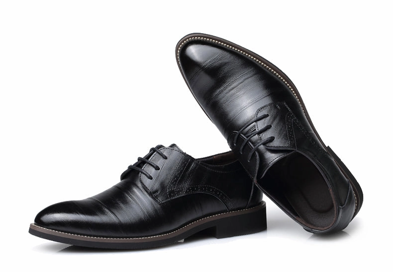 Lane Bryant Flat Shoes 2017 New Men's Real Cowhide Leather Oxford Shoes Comfortable Insole Lacing Business Dress Shoes Man Wedding High Quality Shoes