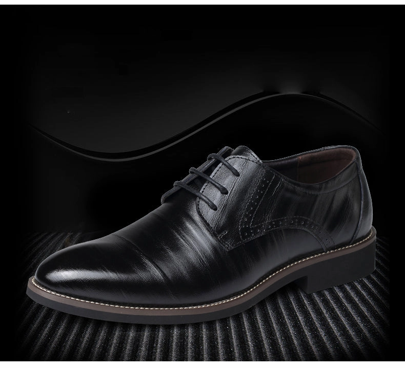 2017 New Men's Real Cowhide Leather Oxford Shoes Comfortable Insole Lacing Business Dress Shoes Man Wedding High Quality Shoes Flat Shoes Indonesia