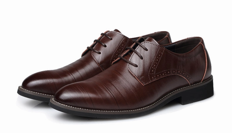 2017 New Men's Real Cowhide Leather Oxford Shoes Comfortable Insole Lacing Business Dress Shoes Man Wedding High Quality Shoes Shoe Inserts For Flat Arches