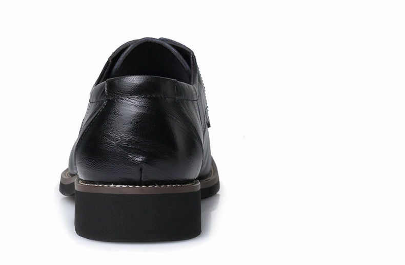 Flat Shoes Size 5 2017 New Men's Real Cowhide Leather Oxford Shoes Comfortable Insole Lacing Business Dress Shoes Man Wedding High Quality Shoes