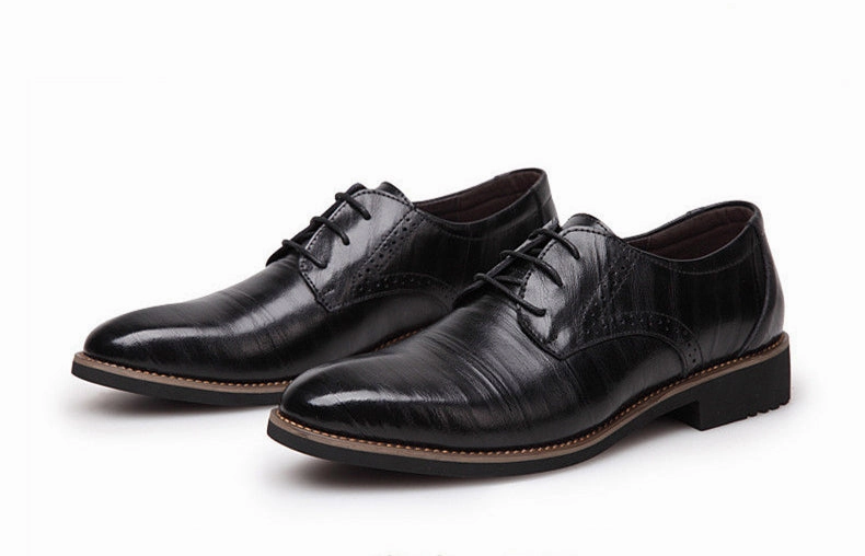 Wedding Shoes Flats 2017 New Men's Real Cowhide Leather Oxford Shoes Comfortable Insole Lacing Business Dress Shoes Man Wedding High Quality Shoes