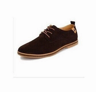 Men Flats shoes 38-48 Suede European style genuine leather Shoes Men's oxfords california casual Loafers Formal Shoes Flat