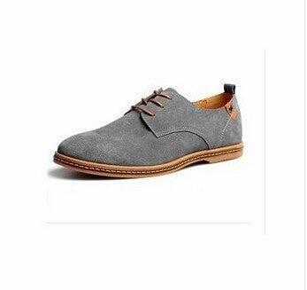 Men Flats shoes 38-48 Suede European style genuine leather Shoes Men's oxfords california casual Loafers Open Side Flat Shoes