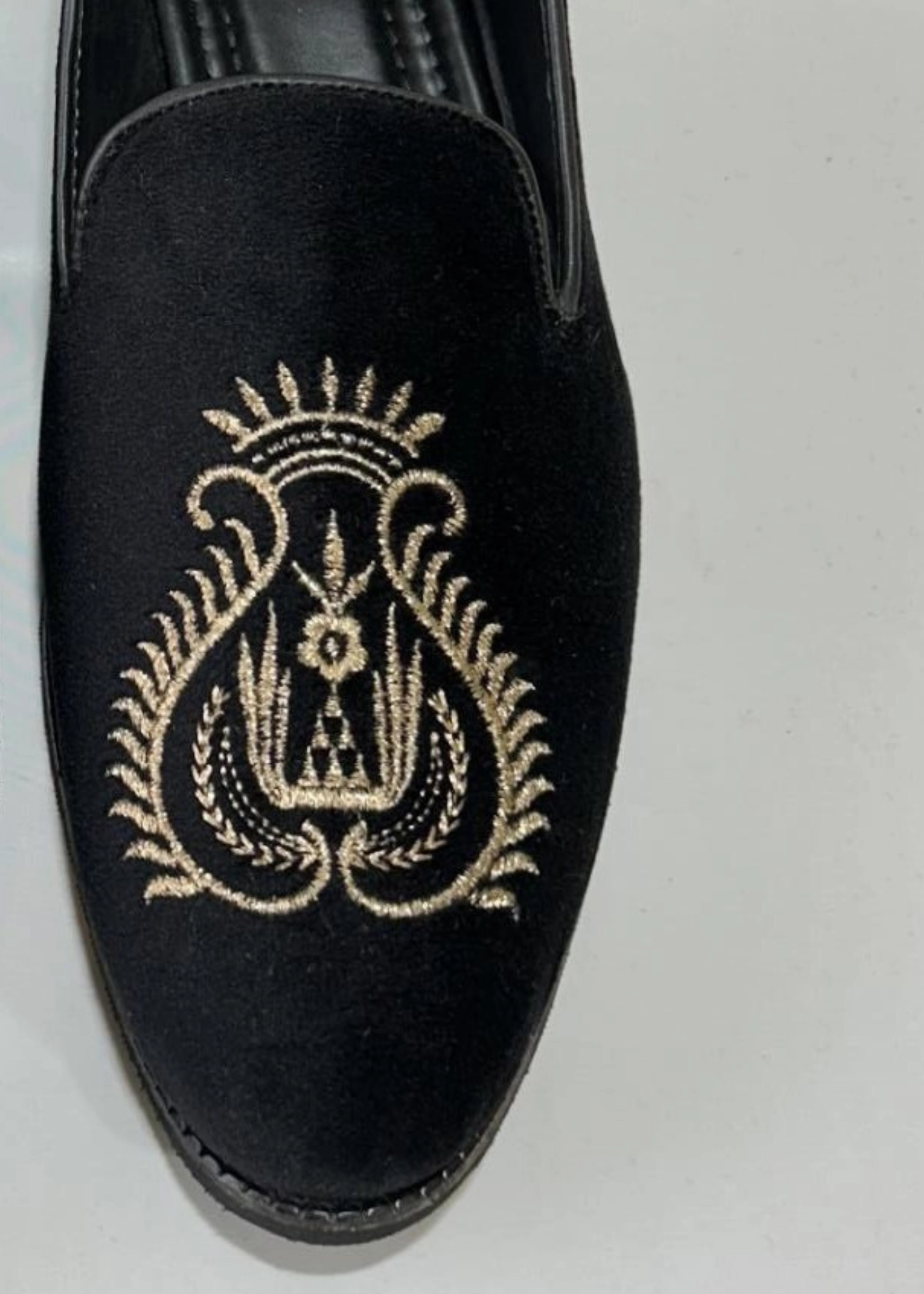 Penny Loafers Outfit BLACK EMB SHOES FOR MEN