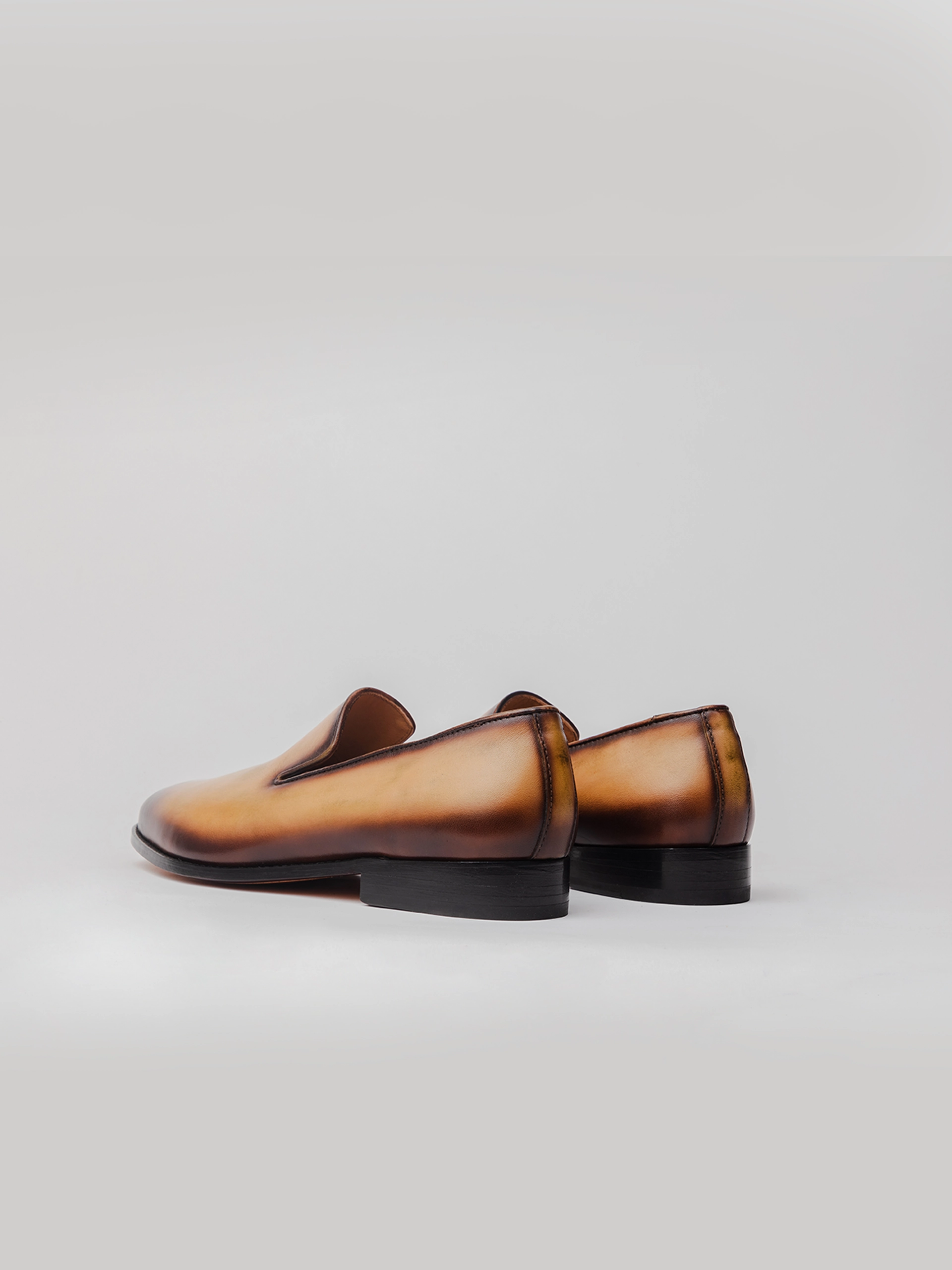 Leisure Handsewn Penny Loafers Murano Loafer - Mustard Patina