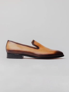 Murano Loafer - Mustard Patina Shop Slingback Heeled Loafers