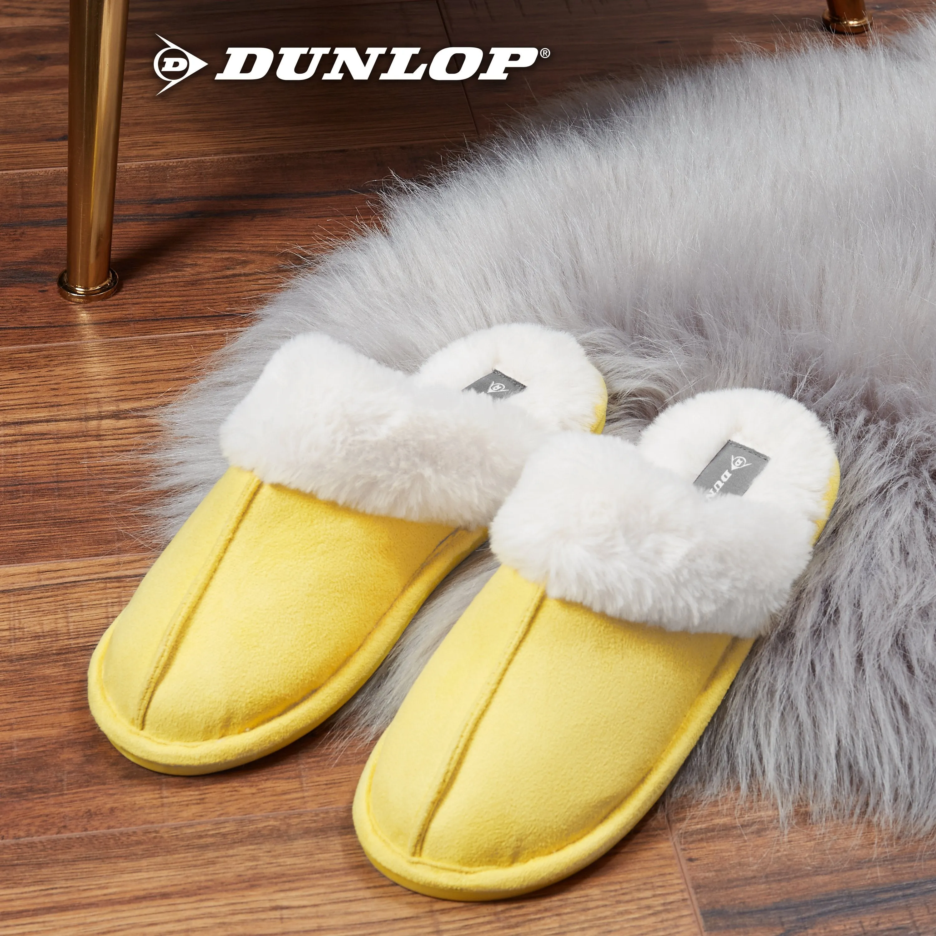 Jane And Bleecker Slippers Dunlop Womens Slippers, Memory Foam Fluffy Slip On House Shoes