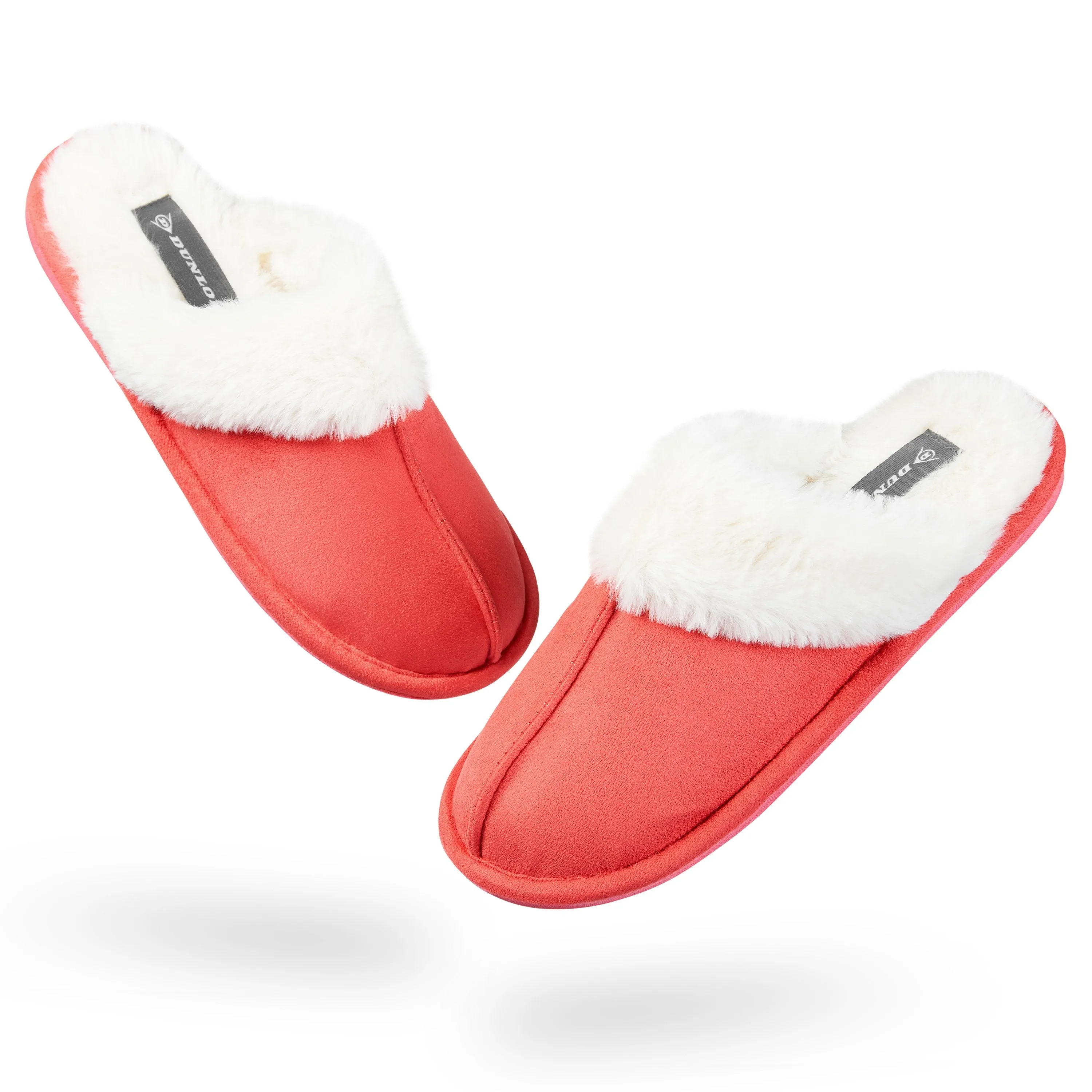 Dunlop Womens Slippers, Memory Foam Fluffy Slip On House Shoes Arizona Slide Sandals