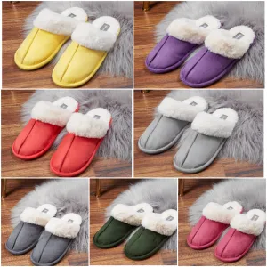 Shearling Mule Slippers Dunlop Womens Slippers, Memory Foam Fluffy Slip On House Shoes