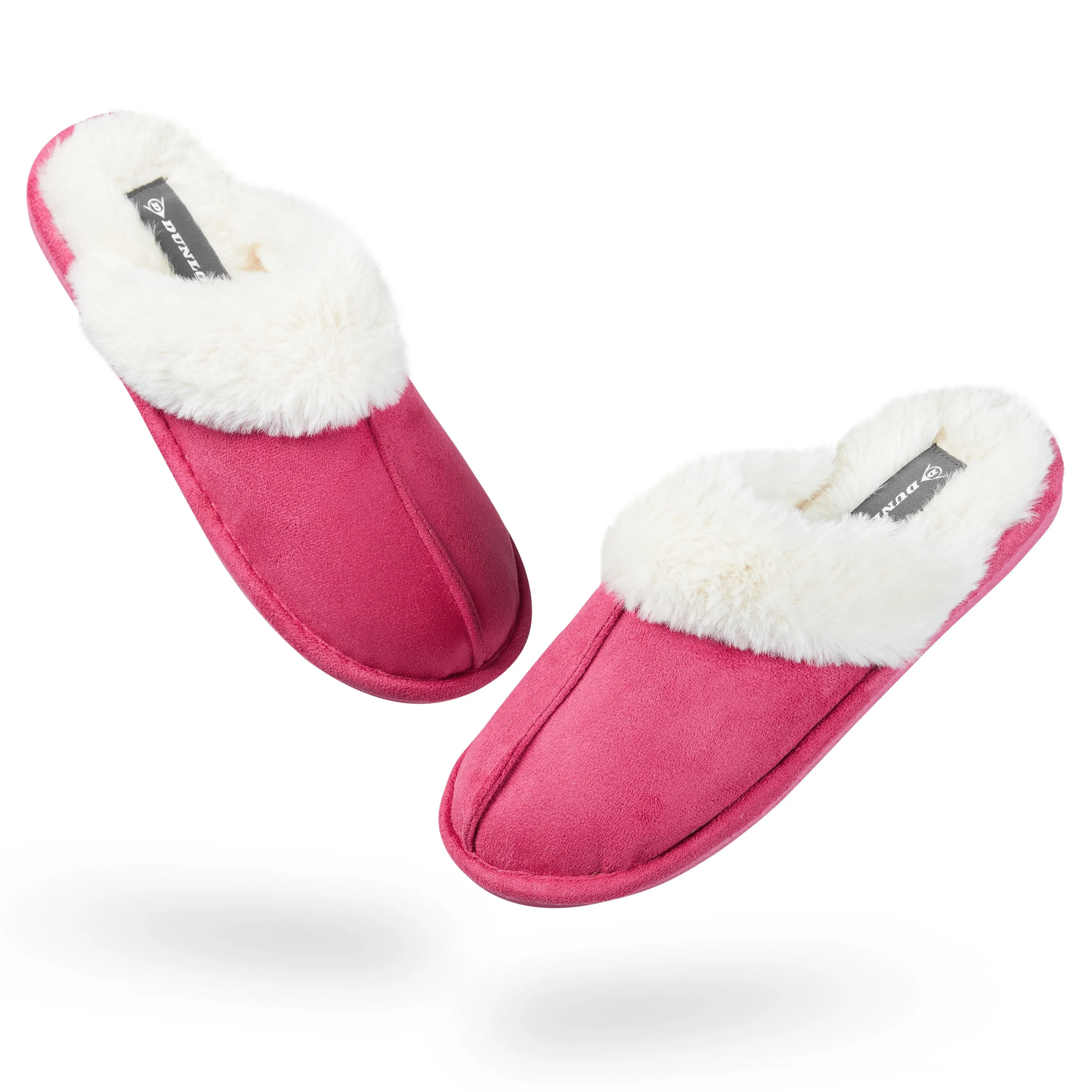 Skeleton Slides Dunlop Womens Slippers, Memory Foam Fluffy Slip On House Shoes