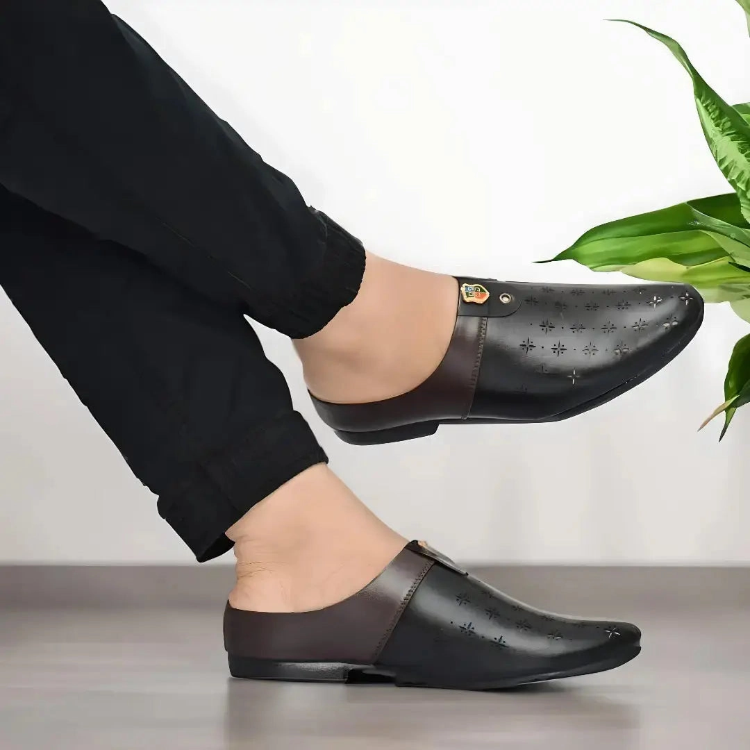 And White Penny Loafers Stylist Half Loafers for Men in Black/Brown Color