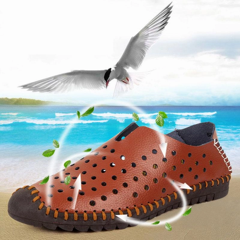 Summer Comfortable Split Leather Men's Casual Shoes Loafers Vagabond Kenova Loafers