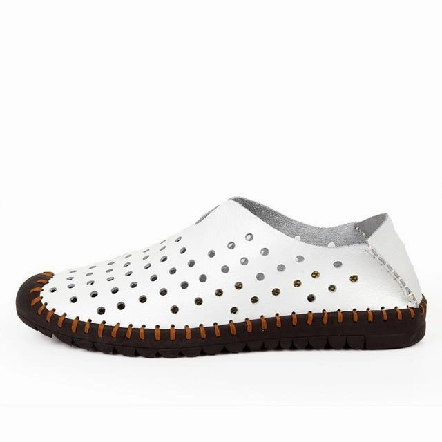 Summer Comfortable Split Leather Men's Casual Shoes Loafers British Loafers