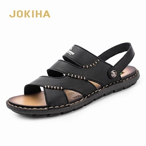 Sandals Ryka Summer Men's Sandals 2020 New PU Leather Slippers For Men Classic Slides Men