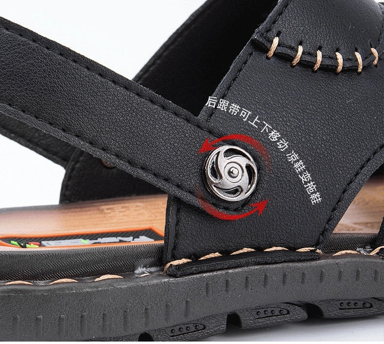 Summer Men's Sandals 2020 New PU Leather Slippers For Men Classic Slides Men Sandals Regency St Lucia