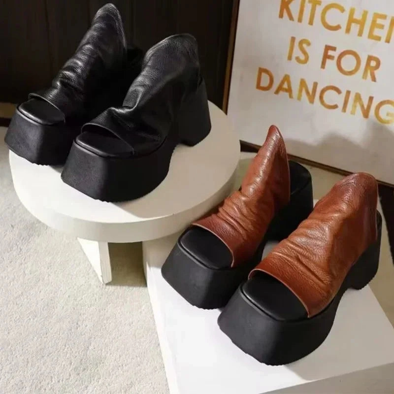 Teva Mush Flip Flops Clearance binfenxie  -  New Summer Chunky Platform Women Open Toe Slippers High Heels Shoes Sandals Flip Flops Sexy Pumps Slides Zapatillas Mujer