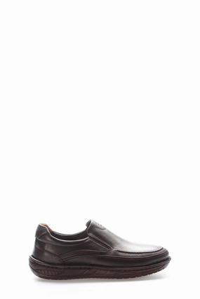 FST Genuine Leather Orthopedic Men's Casual Shoes 662MA03POL Brown - Menomonee Falls Slip On Leather Casual Shoes