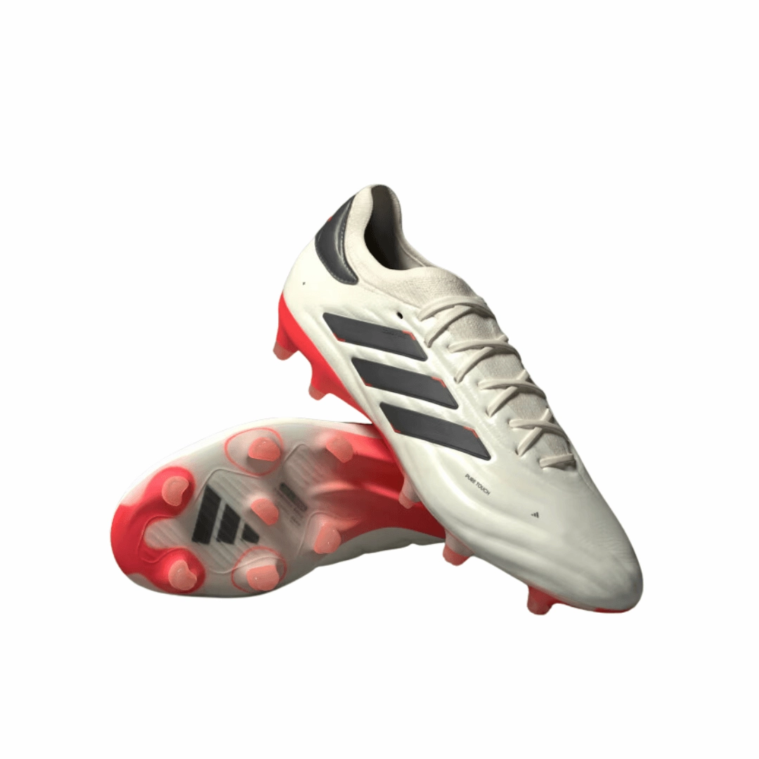 Adidas - Copa Pure 2 Elite KT Firm Ground Soccer Cleats  - Ivory / Core Black / Solar Red Adidas Soccer Shoes Messi