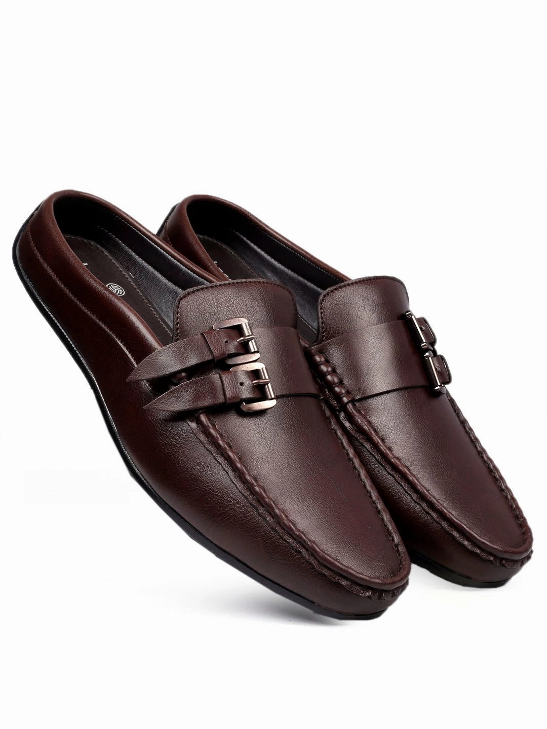 Loafers Anime Bacca Bucci JAMBOREE Fashion Mules/Clogs/Backless Loafers for Party/Travel/Office-Brown