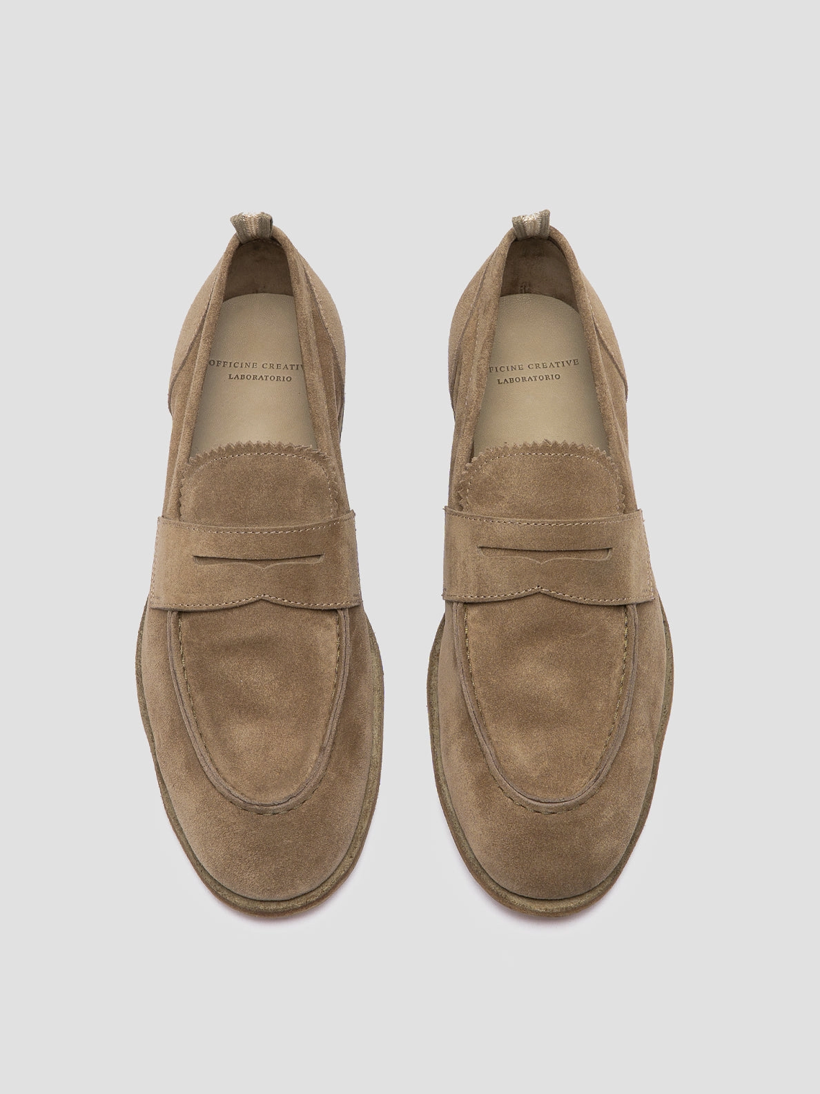 Loafers Suede SOLITUDE 001 - Taupe Suede Penny Loafers