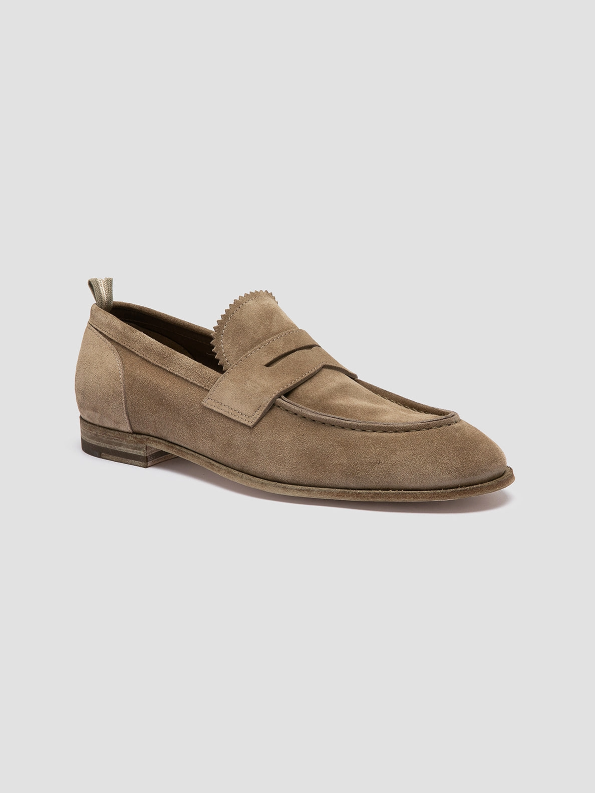 SOLITUDE 001 - Taupe Suede Penny Loafers Loafers Tux