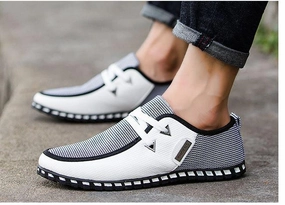 Men Breathable Waterproof Microfibre Flat Casual Shoes Loaffers Emerald Shoes Flats