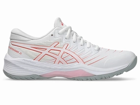 Latest Asics Shoes Asics Gel-Netburner 21 (D Wide) Bio Womens White/Papaya