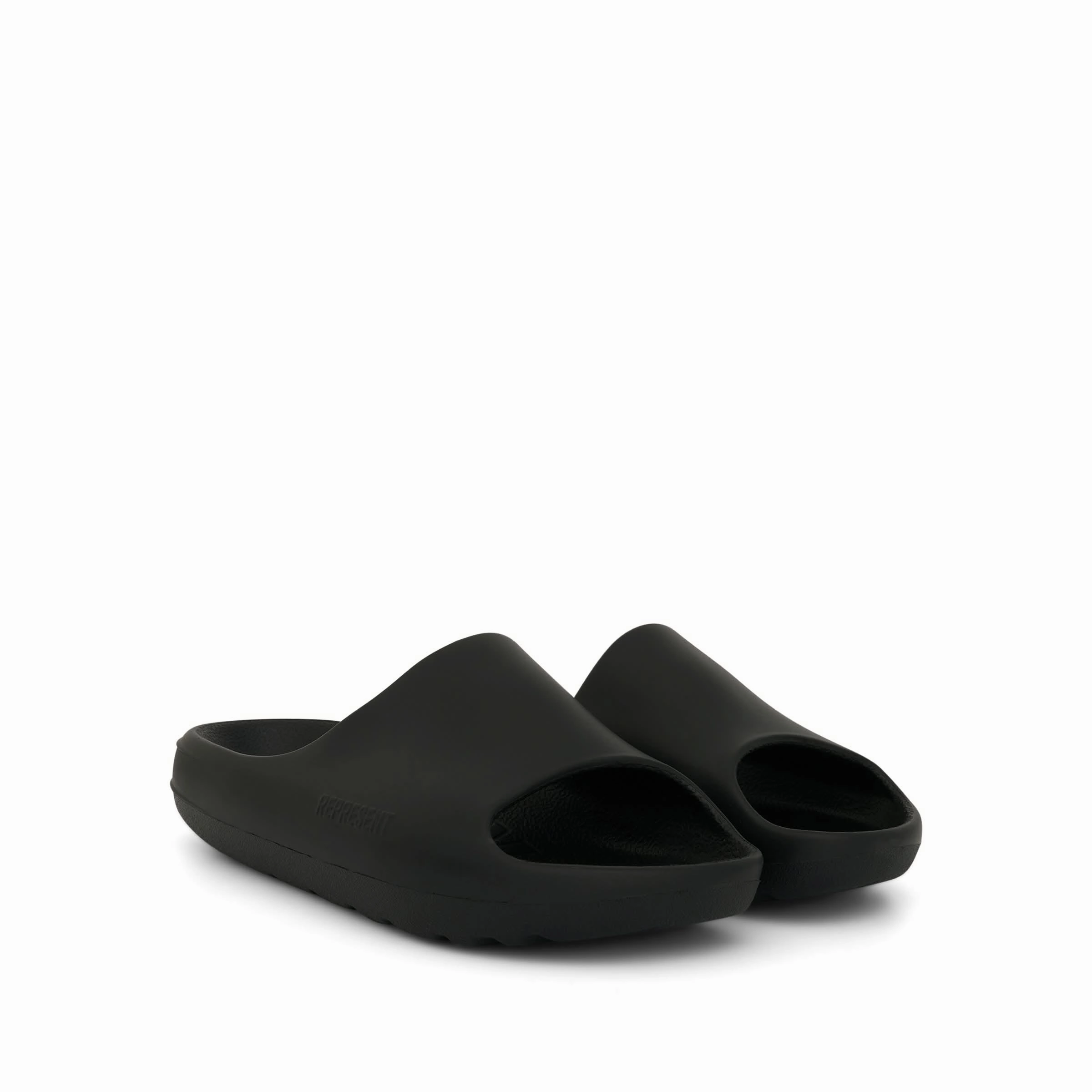 Acupressure Sandals Rubber Sliders in Black