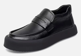Leather Loafers With Buckle New Designer Leather Loafers Male Fashion Casual Shoes for Men 210000  (42)