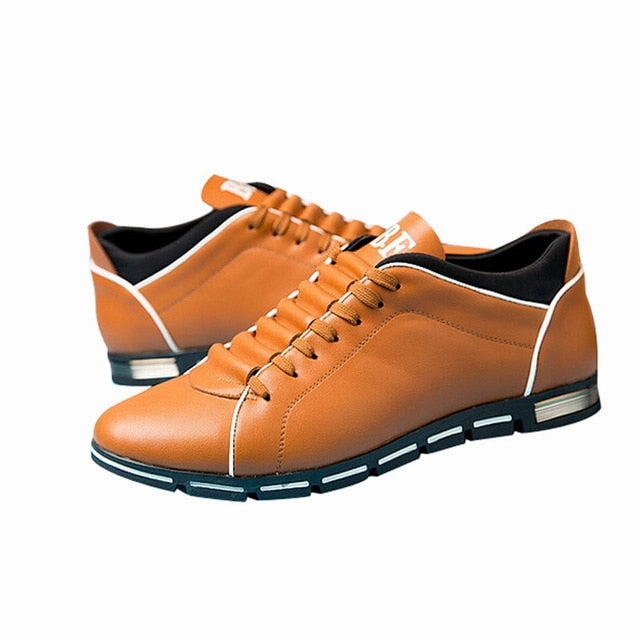 Tangnest Luxury Brand Men Dress Shoes Handmade Leather Casual Shoes Men British Style Lace-up Flats 5 Colors Man Flats XMR1935 Leopard Shoes Flats