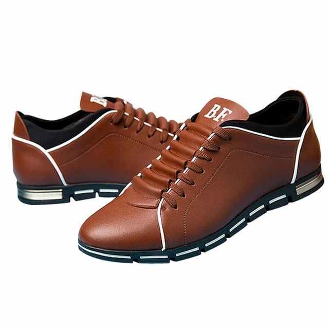 Enclosed Flat Shoes Tangnest Luxury Brand Men Dress Shoes Handmade Leather Casual Shoes Men British Style Lace-up Flats 5 Colors Man Flats XMR1935