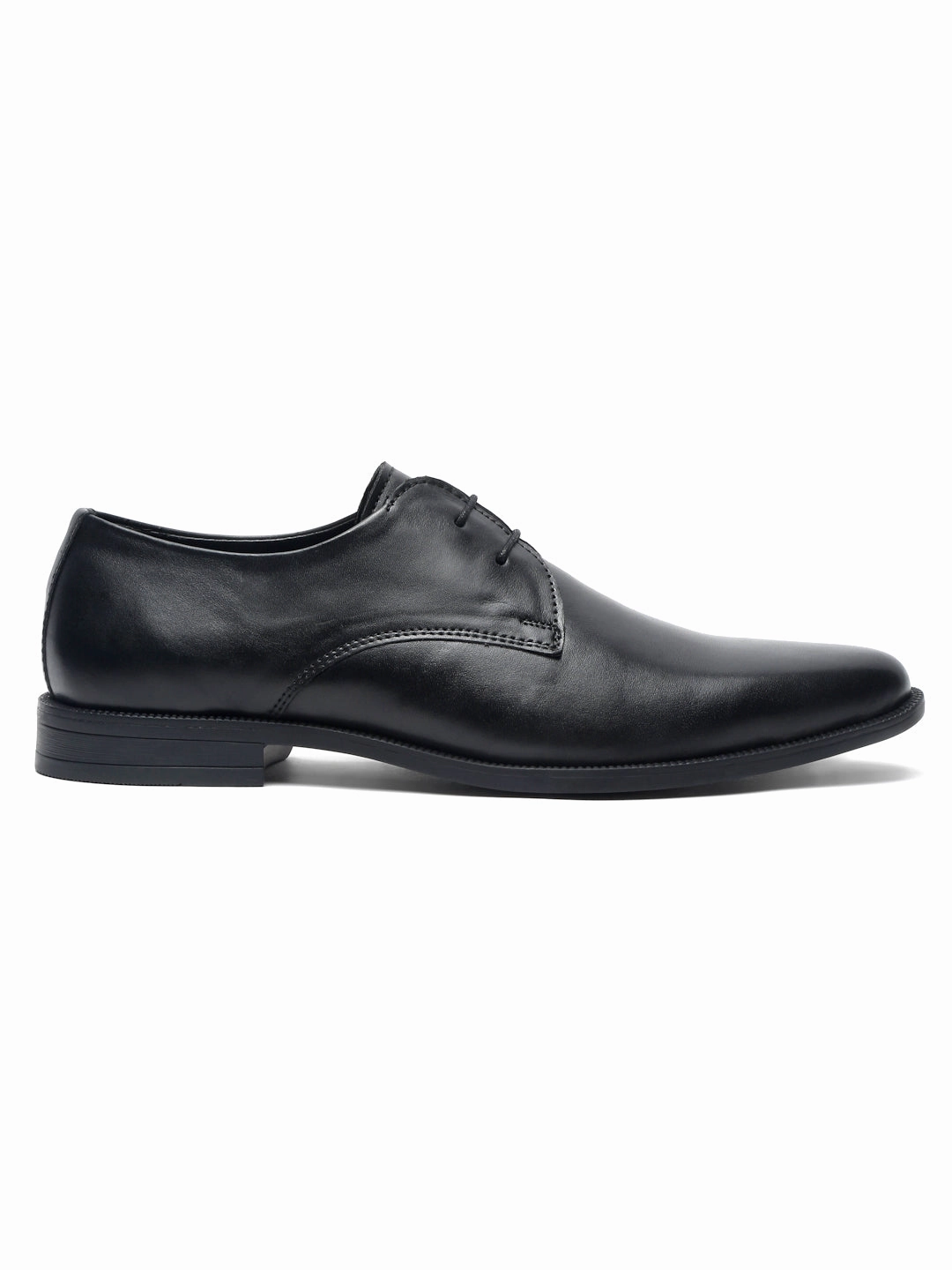 Teakwood Leather Men Solid Black Derbys Swift Run Casual