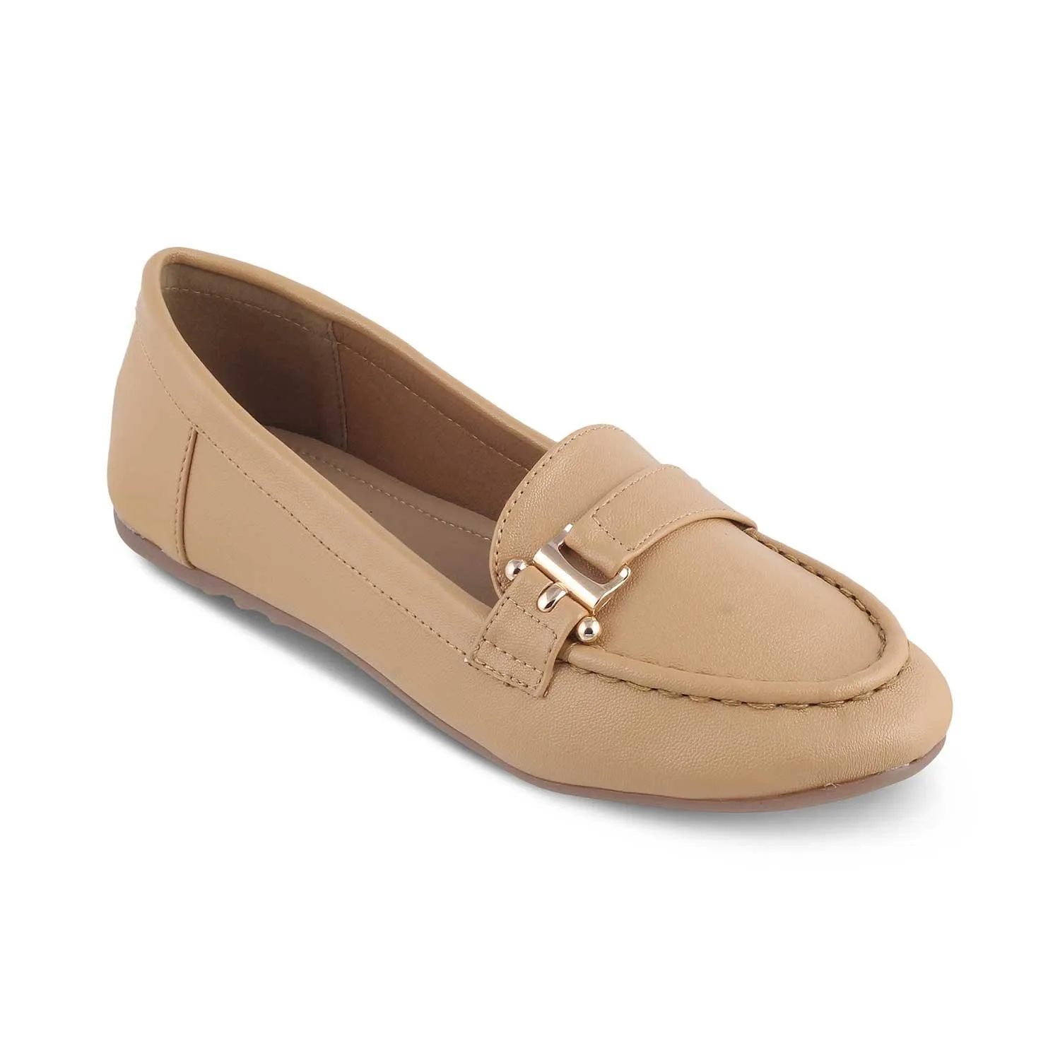 Comfortable Walking Loafers The Lativa Beige Women's Dress Loafers Tresmode