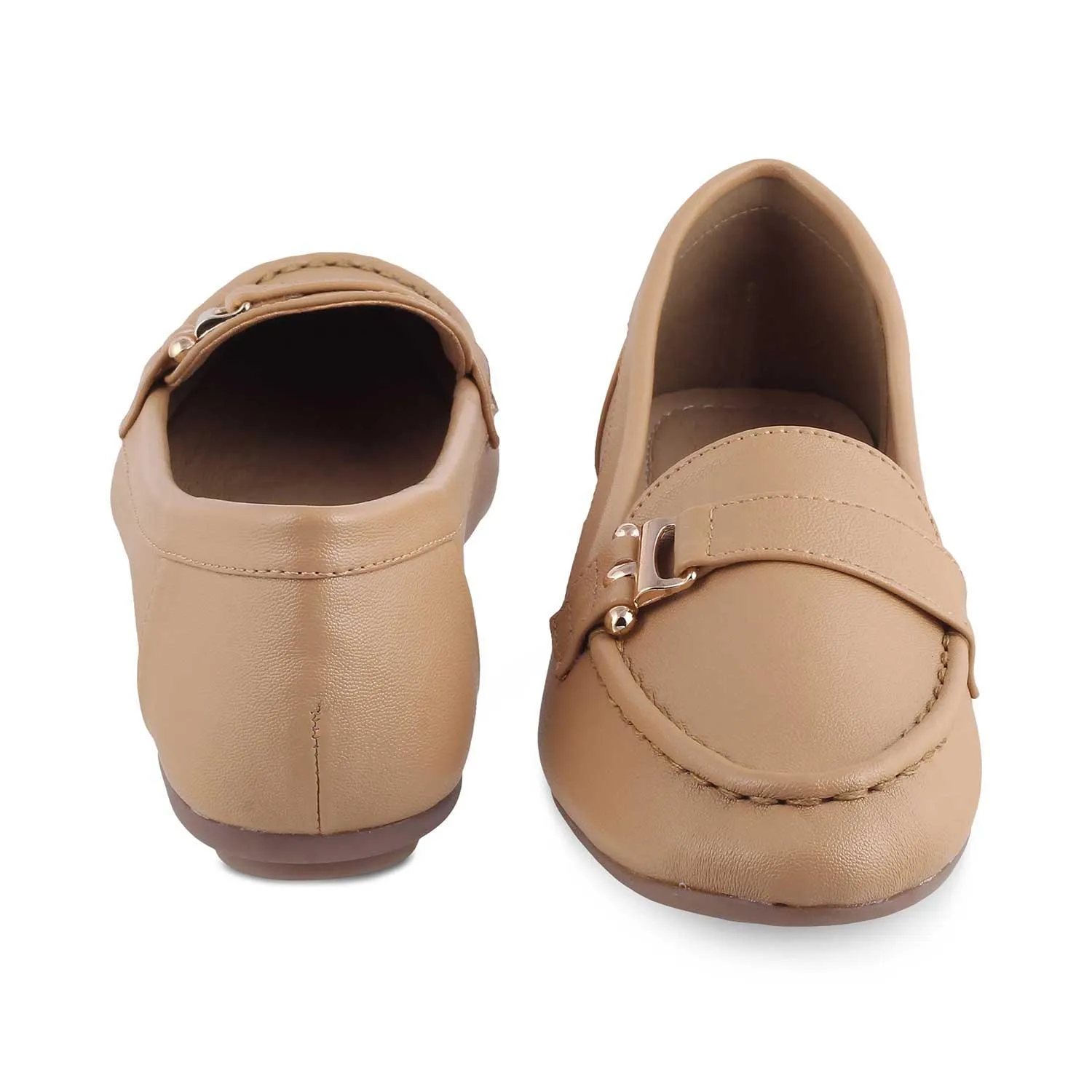 Handmade Penny Loafers The Lativa Beige Women's Dress Loafers Tresmode