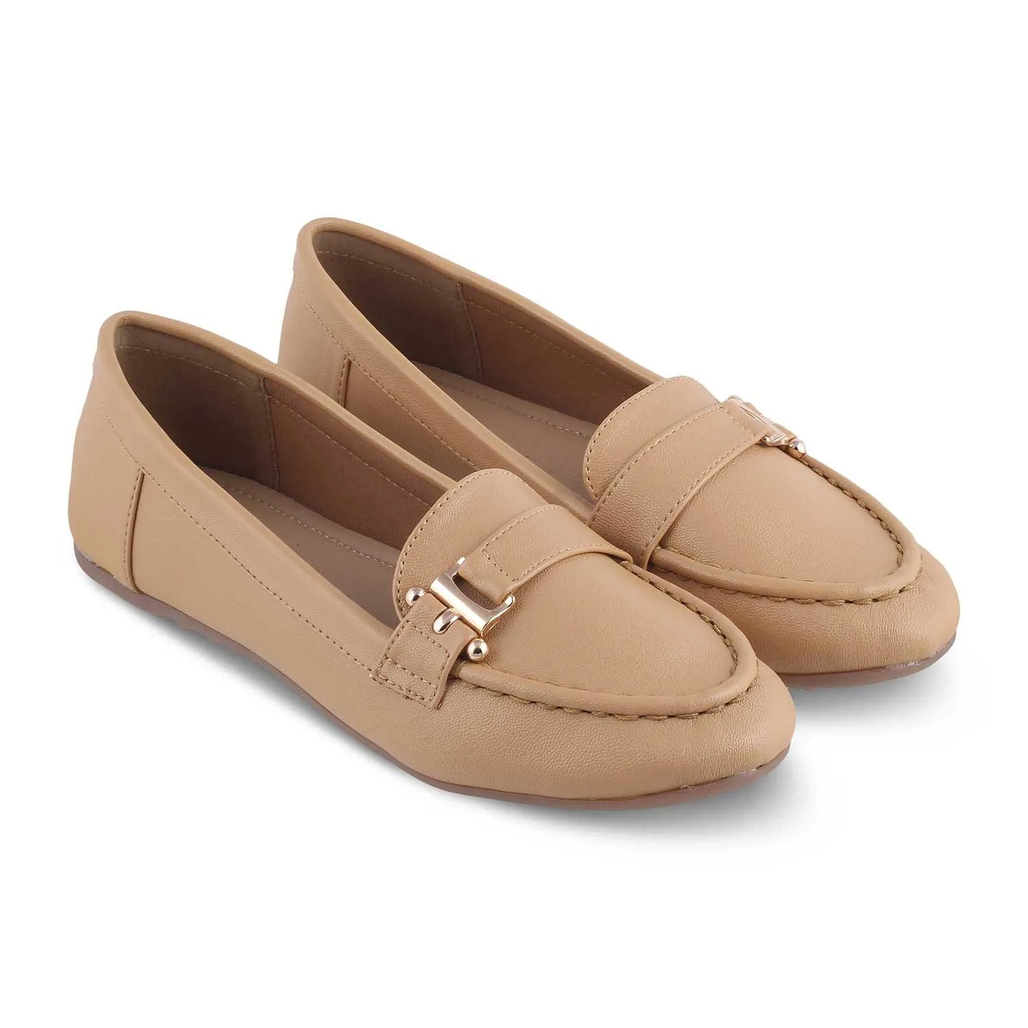 Slip On Suede Loafers The Lativa Beige Women's Dress Loafers Tresmode