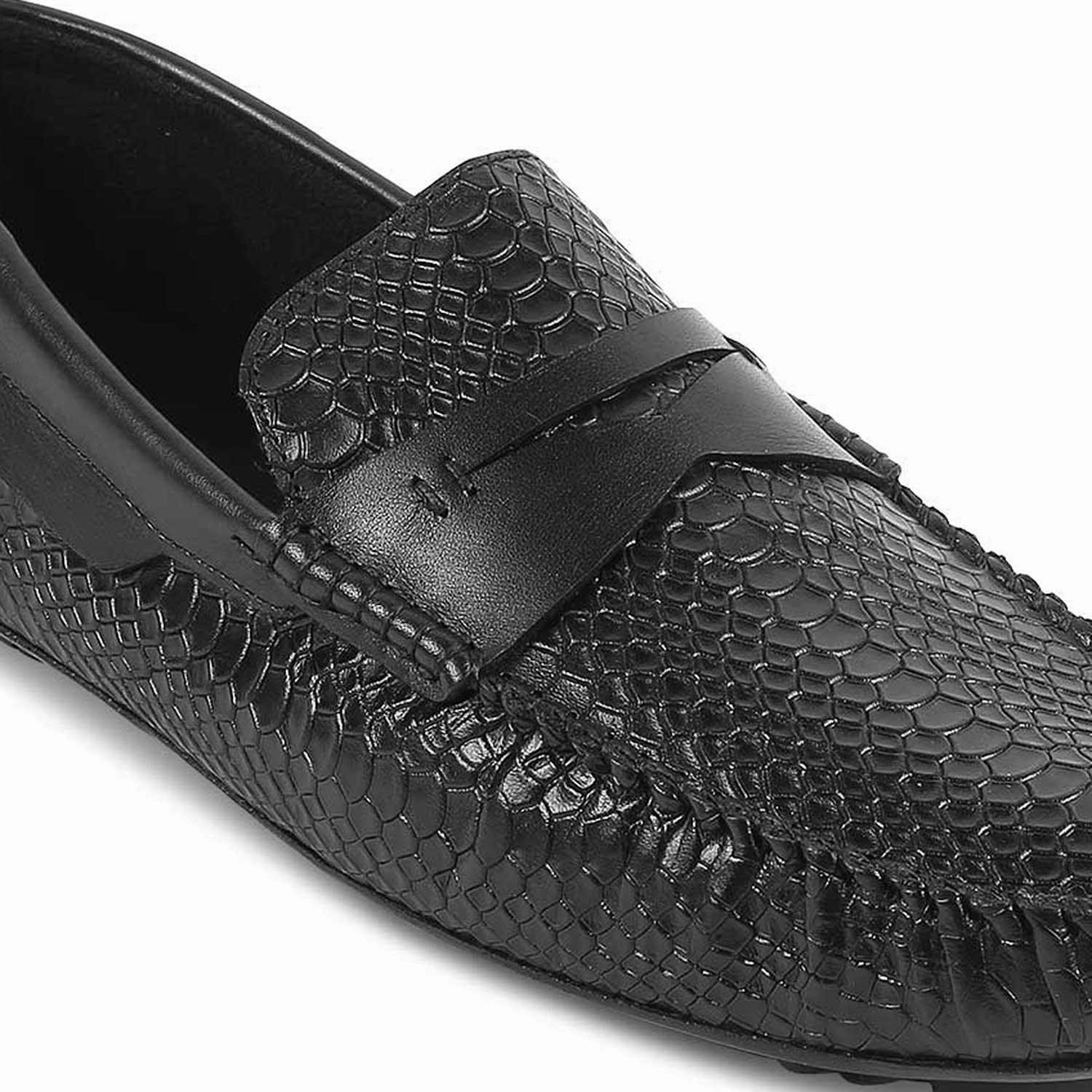 Loafers Car The Argon Black Men's Leather Driving Loafers Tresmode