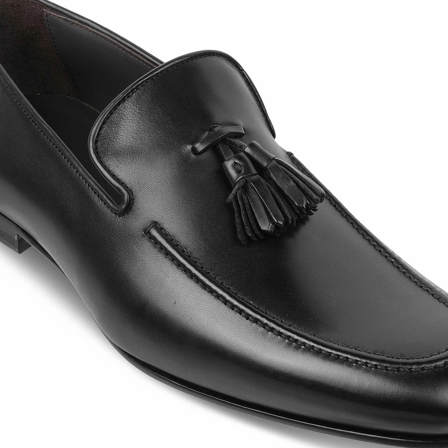 The Mancio Black Men's Handcrafted Leather Loafers Tresmode Adrian Bex Loafers