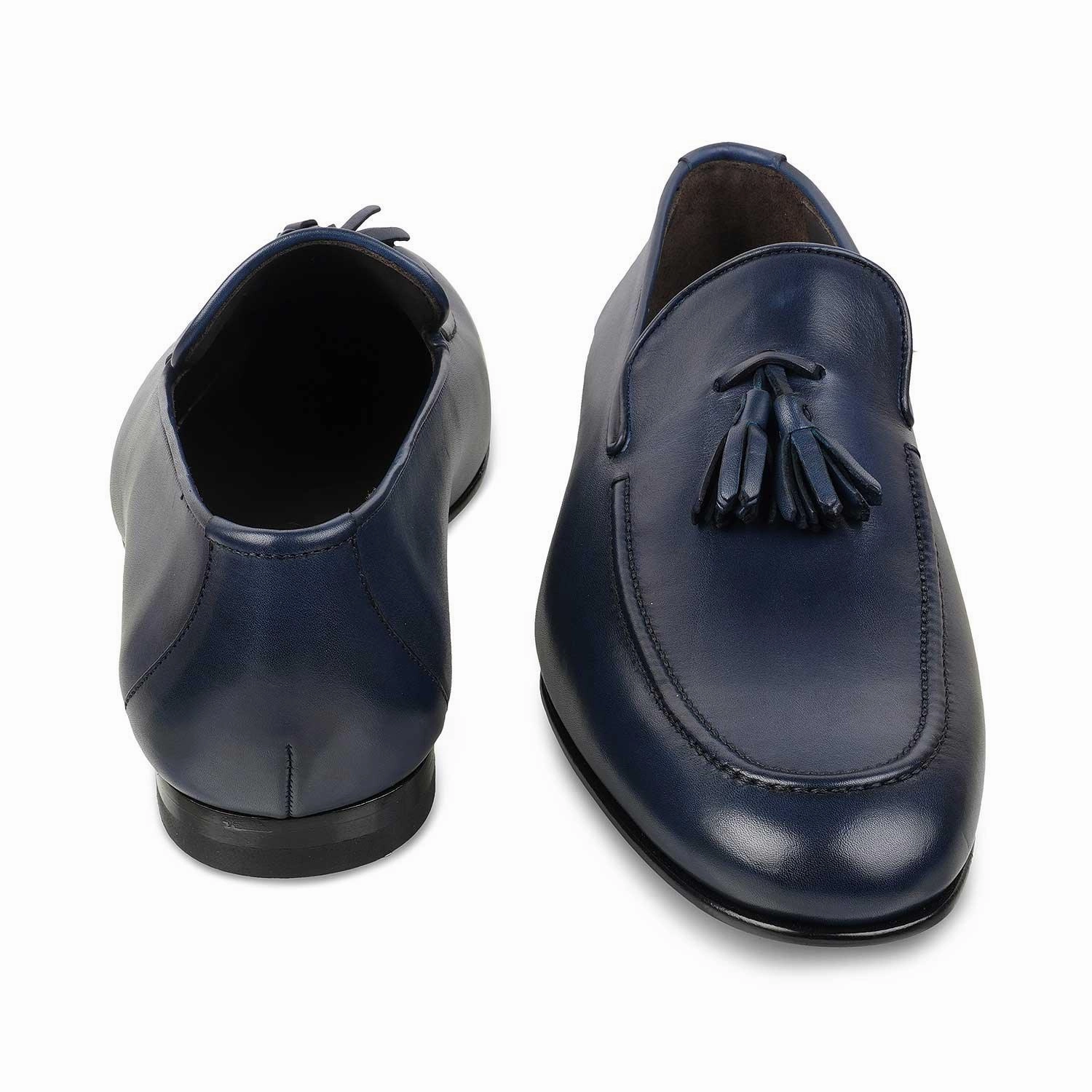 Ralph Lauren Shoes Loafers The Mancio Blue Men's Handcrafted Leather Loafers Tresmode