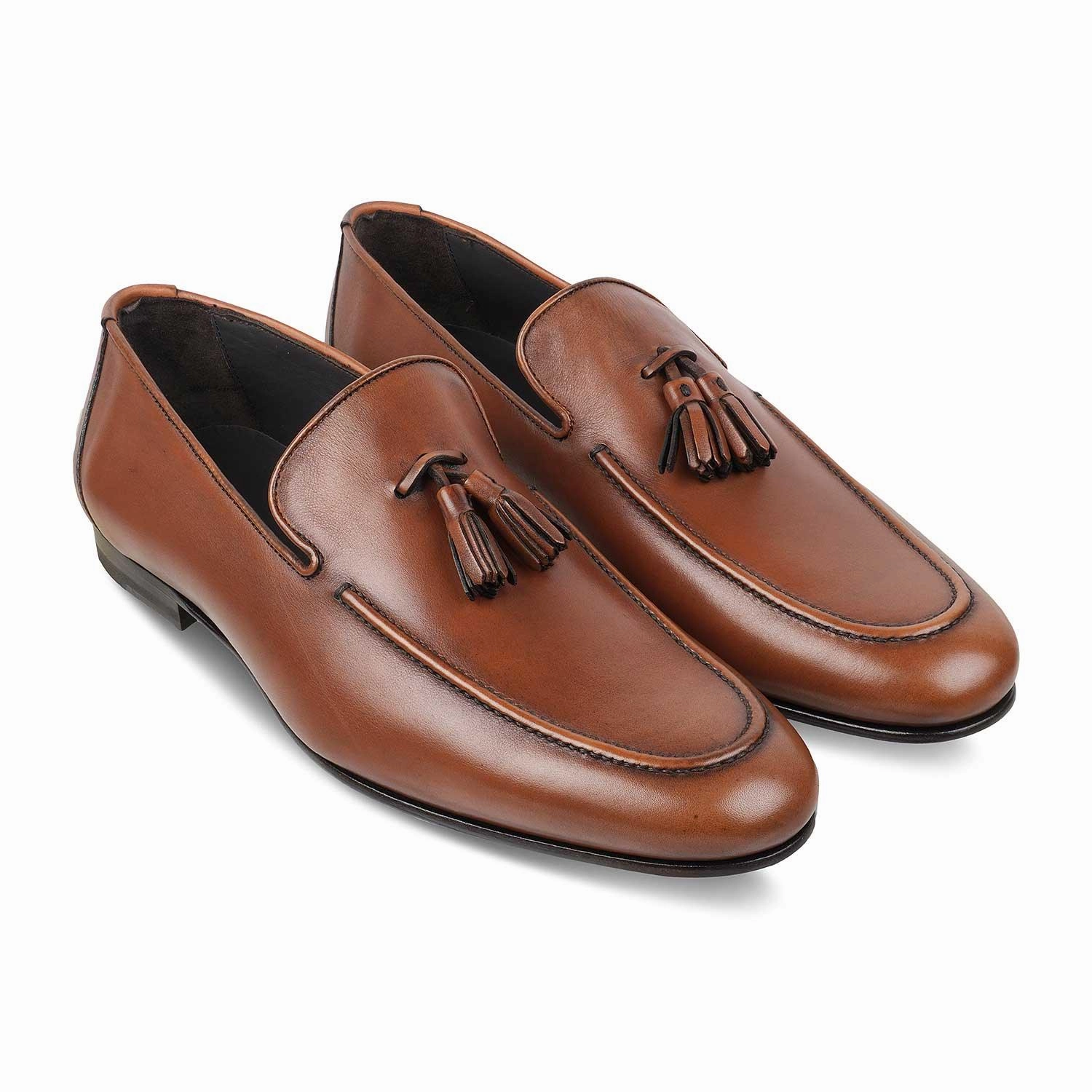 The Mancio Tan Men's Handcrafted Leather Loafers Tresmode Sam Edelman Lorraine Loafers