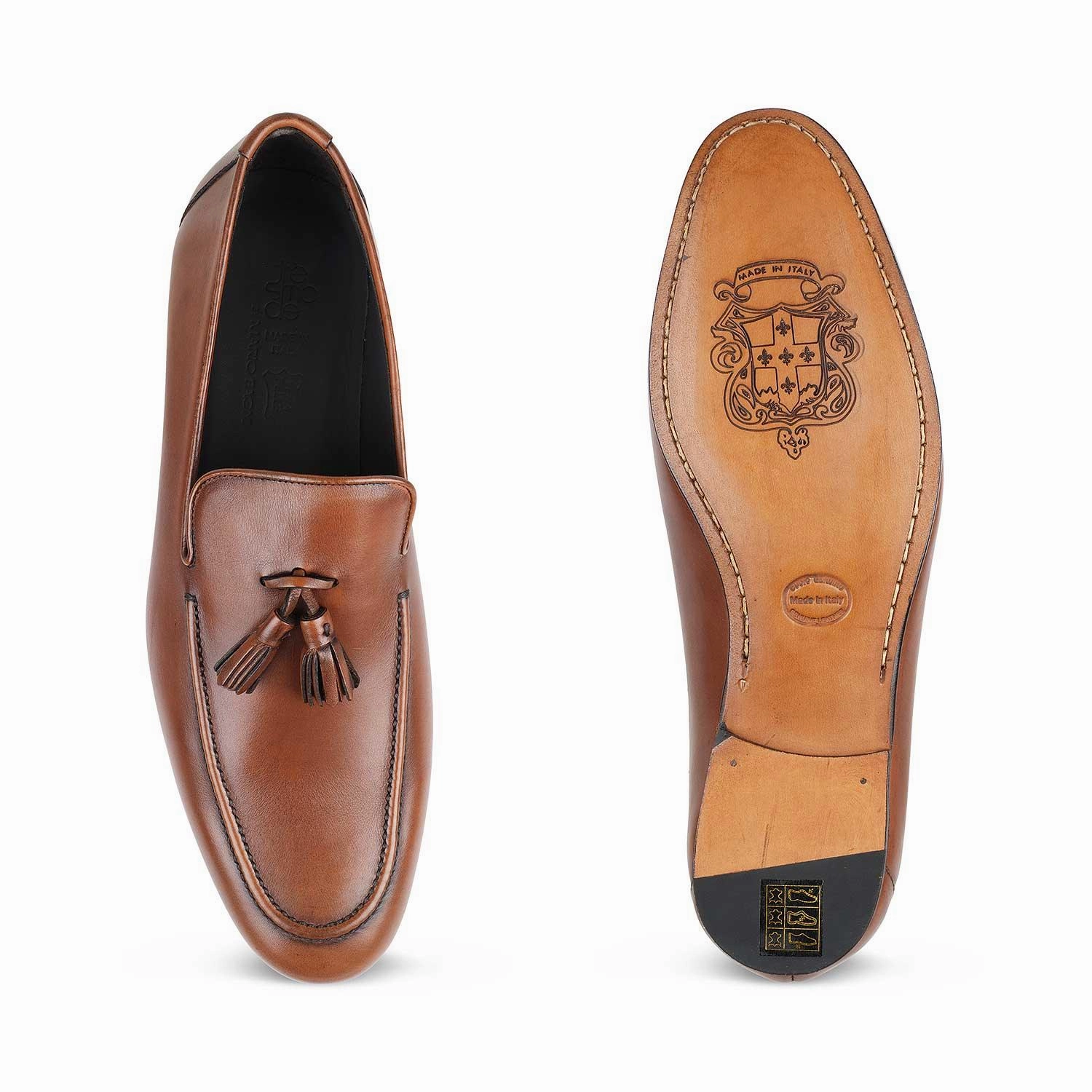 The Mancio Tan Men's Handcrafted Leather Loafers Tresmode Best Quality Loafers
