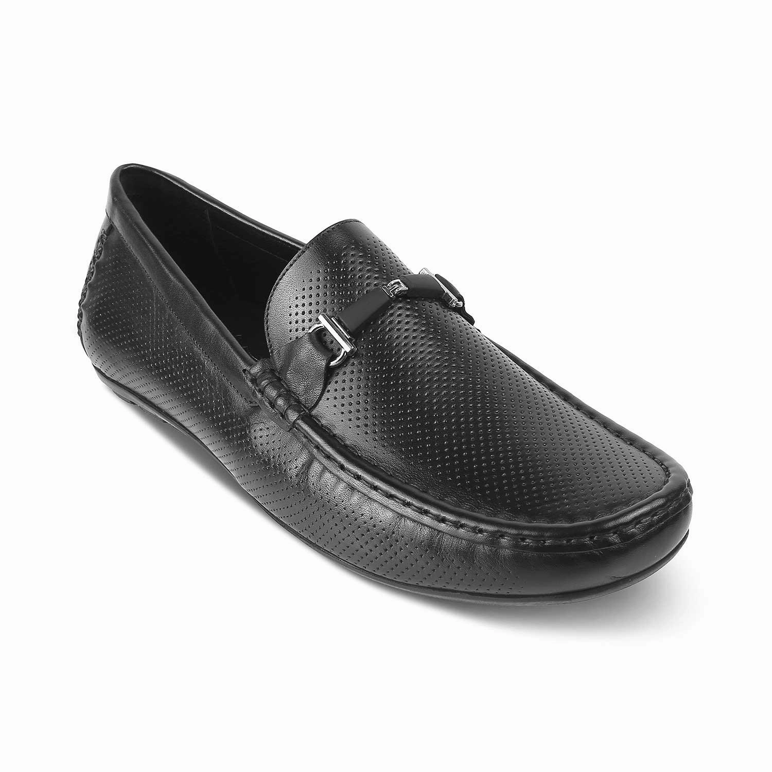 The Open Black Men's Leather Loafers Cookie Cutter Loafers