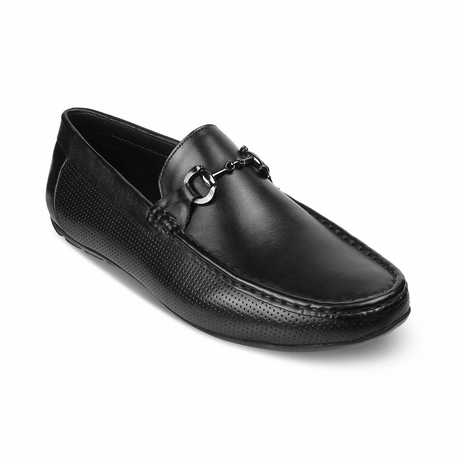Kenneth Cole Light The Way Leather Loafers The Otterdam Black Men's Leather Driving Loafers