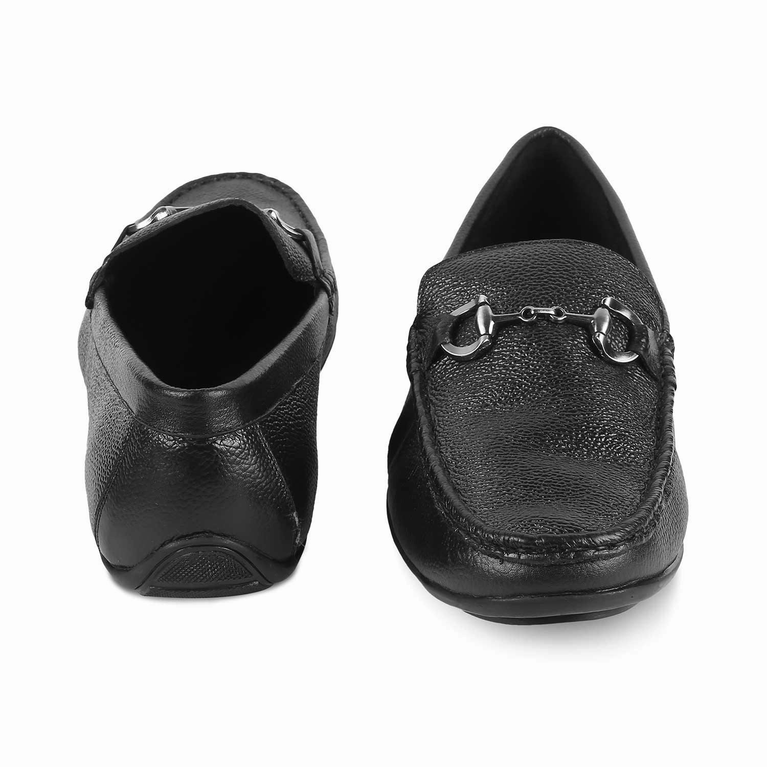 Loafers Low The Rosee Black Men's Leather Driving Loafers Tresmode