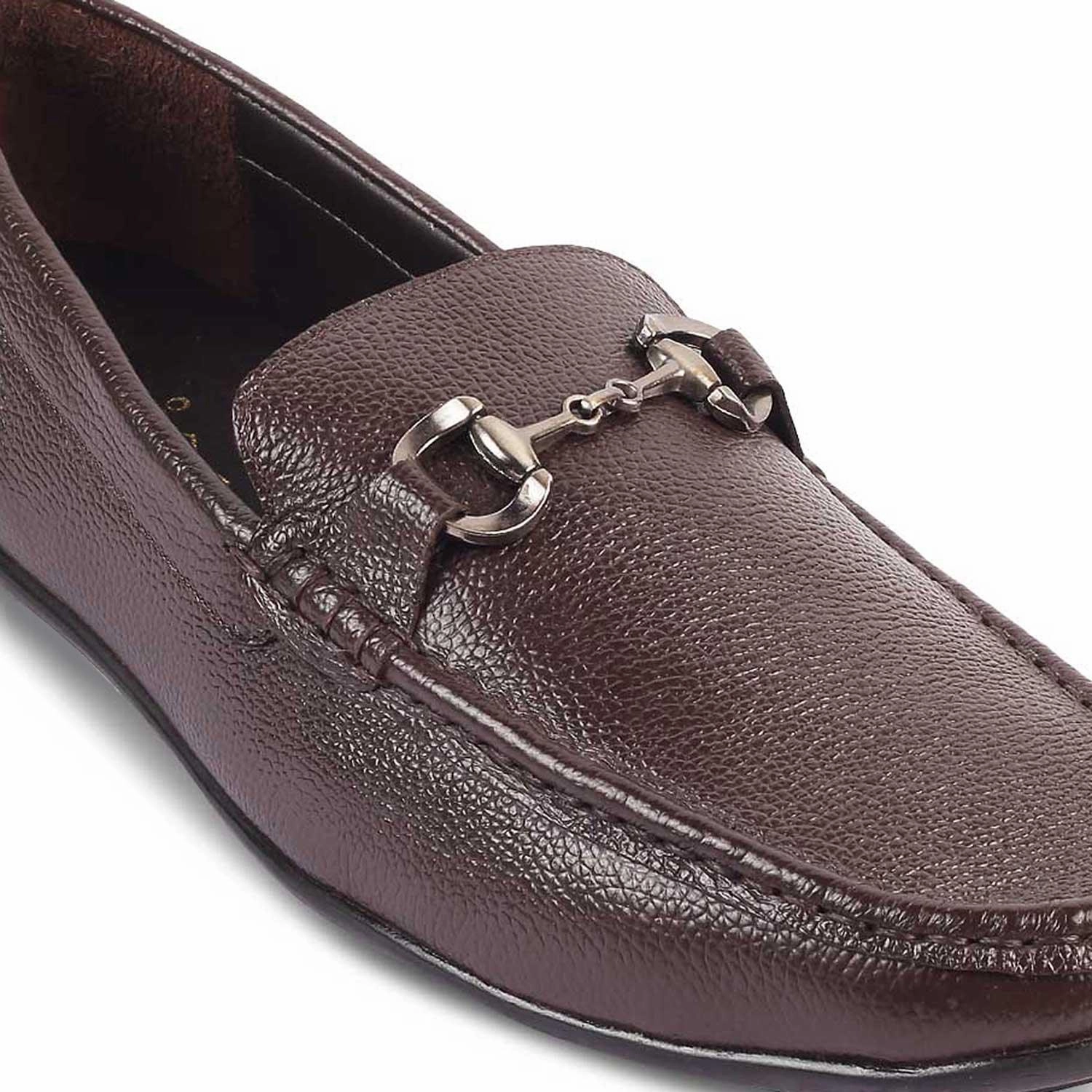The Rosee Brown Men's Leather Driving Loafers Tresmode Everyday Loafers