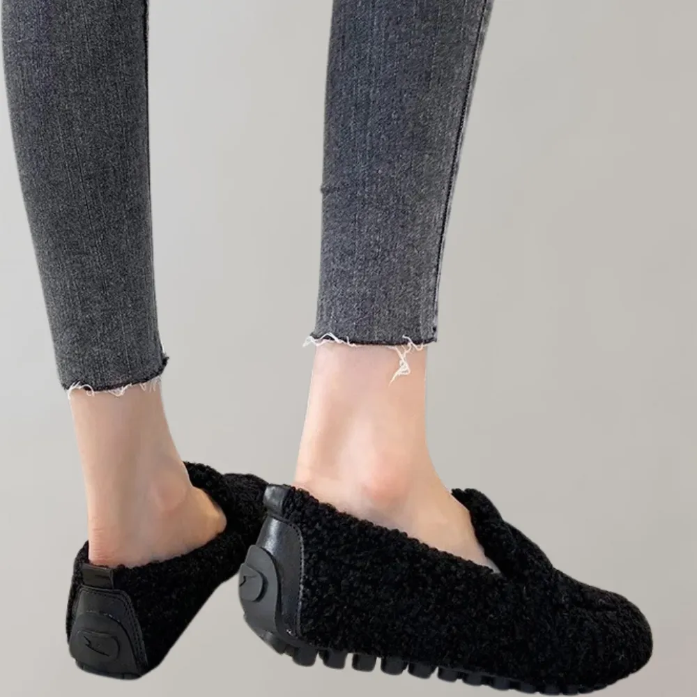 Platfrom Loafers Camilla - Zachte pluche damesloafers