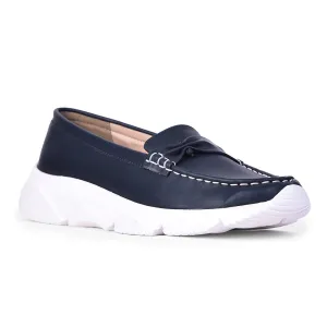 Healers Casual Blue Loafers For Women C275-01 By Liberty Vinnys Crepe Loafers
